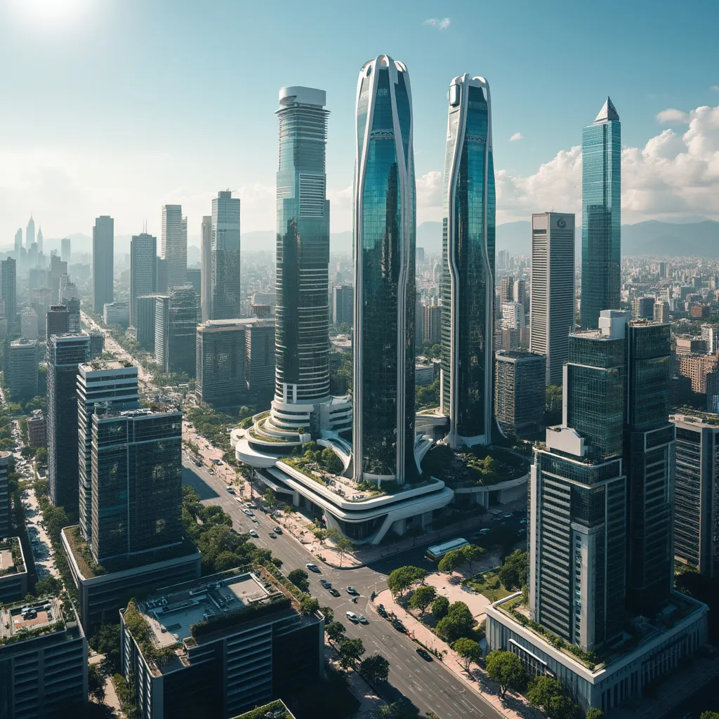 Distrito financiero moderno en México