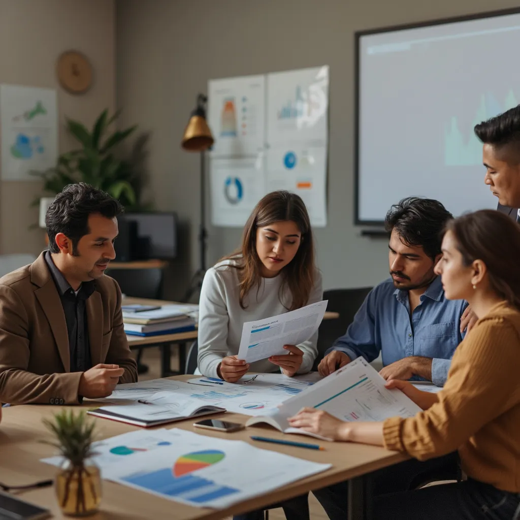 Personas en un taller de planificación financiera